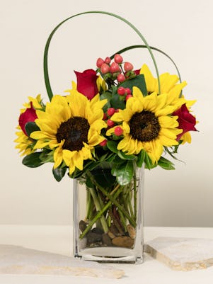 Sunflower & Roses Cube
